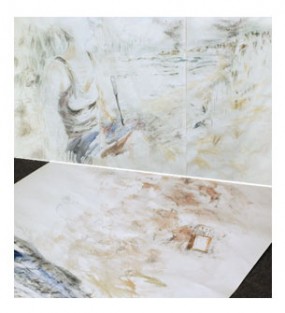 Installation
6 big drawings (pen, watercolor and acrylic on paper).

Installation
6 grands dessins (crayon, aquarelle et acrylique sur papier).